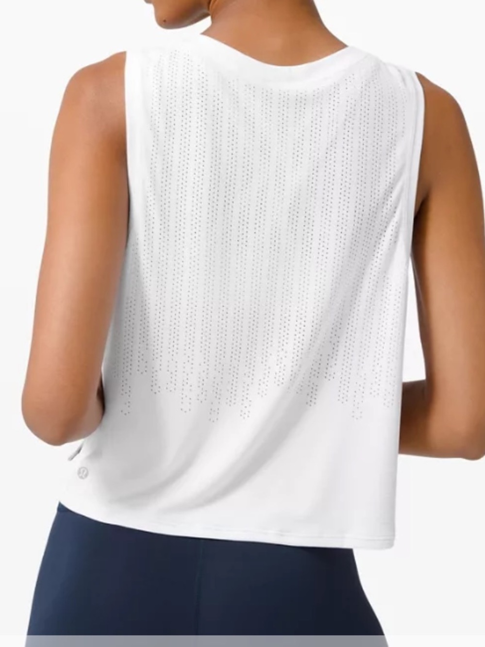 lululemon athletica White Performance Perforated Tank